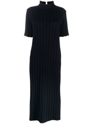 

Short-sleeve ribbed-knit dress, Jil Sander Short-sleeve ribbed-knit dress