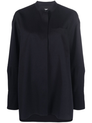 

Collarless button-front shirt, Jil Sander Collarless button-front shirt