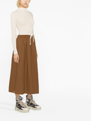 

Drawstring-waist midi skirt, Jil Sander Drawstring-waist midi skirt