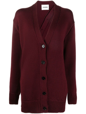 

Asymmetric button wool cardigan, Jil Sander Asymmetric button wool cardigan