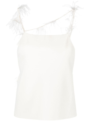 

Feather-trim camisole top, Jil Sander Feather-trim camisole top