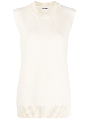 

Cashmere wool blend knit vest, Jil Sander Cashmere wool blend knit vest