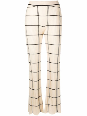 

Scalloped-cuff checked trousers, Jil Sander Scalloped-cuff checked trousers