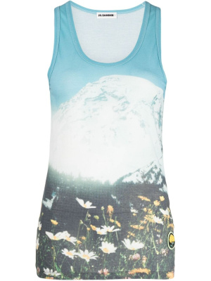 

Graphic-print sleeveless tank top, Jil Sander Graphic-print sleeveless tank top