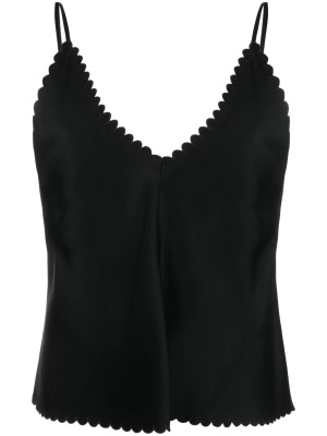 

Scalloped satin tank top, Jil Sander Scalloped satin tank top