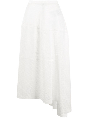 

Crochet-lace asymmetric midi skirt, Jil Sander Crochet-lace asymmetric midi skirt