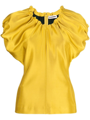 

Gathered short-sleeve top, Jil Sander Gathered short-sleeve top