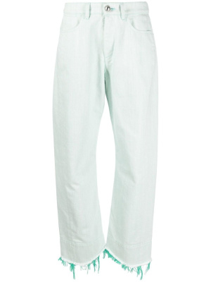 

Frayed-hem wide-leg trousers, Jil Sander Frayed-hem wide-leg trousers