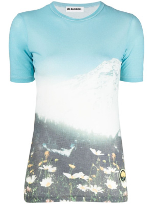

Graphic-print cotton T-shirt, Jil Sander Graphic-print cotton T-shirt
