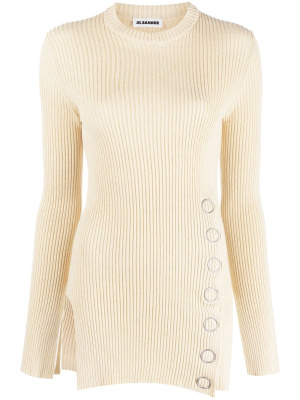

Snap-button ribbed top, Jil Sander Snap-button ribbed top