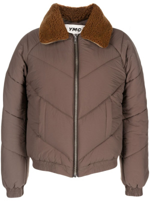 

Contrasting-collar puffer jacket, YMC Contrasting-collar puffer jacket
