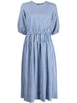 

Garden gingham midi dress, YMC Garden gingham midi dress