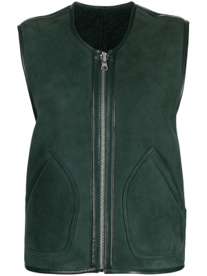 

Shearling zipped waistcoat, YMC Shearling zipped waistcoat
