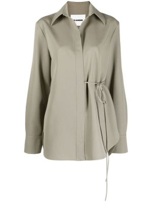

Self-tie wool shirt, Jil Sander Self-tie wool shirt