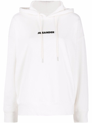 

Logo-print cotton hoodie, Jil Sander Logo-print cotton hoodie