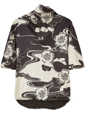 

Floral-print short-sleeve blouse, Jil Sander Floral-print short-sleeve blouse