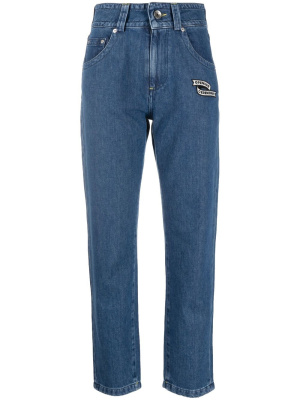 

Embroidered logo-patch cigarette jeans, Opening Ceremony Embroidered logo-patch cigarette jeans