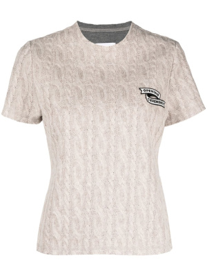 

Embroidered logo cable-knit top, Opening Ceremony Embroidered logo cable-knit top