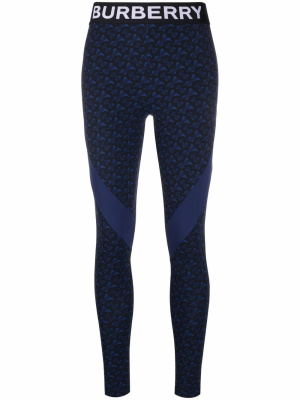 

TB monogram-print high-waisted leggings, Burberry TB monogram-print high-waisted leggings