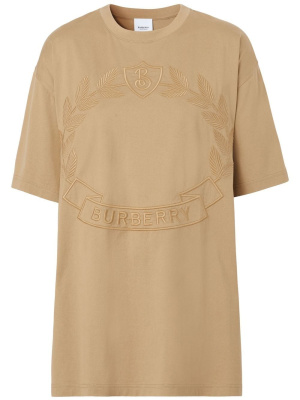 

Embroidered EKD cotton oversized T-shirt, Burberry Embroidered EKD cotton oversized T-shirt