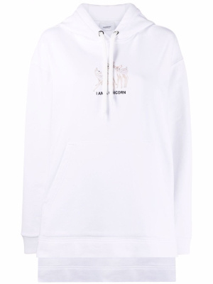 

Step-hem embroidered hoodie, Burberry Step-hem embroidered hoodie