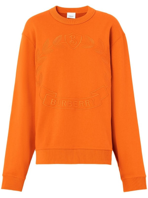 

Oak Leaf Crest-embroidered cotton sweatshirt, Burberry Oak Leaf Crest-embroidered cotton sweatshirt