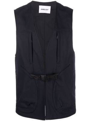 

Buckle-fastening V-neck gilet, AMBUSH Buckle-fastening V-neck gilet