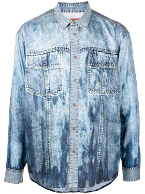 

Bleached-effect denim shirt, Diesel Bleached-effect denim shirt