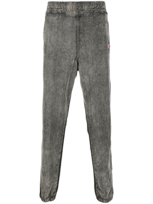 

Logo-patch tapered-leg trousers, Diesel Logo-patch tapered-leg trousers