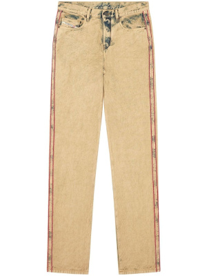 

Bleached-wash straight-leg jeans, Diesel Bleached-wash straight-leg jeans