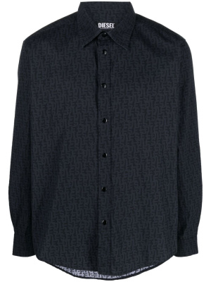 

Tonal logo-print shirt, Diesel Tonal logo-print shirt