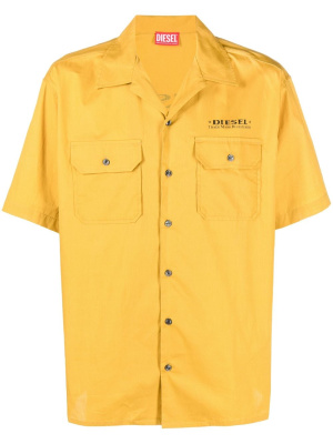 

Logo-print utility shirt, Diesel Logo-print utility shirt