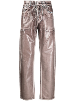 

Denim-print straight-leg trousers, Diesel Denim-print straight-leg trousers