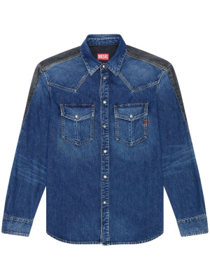 

D-Ocean two-tone denim shirt, Diesel D-Ocean two-tone denim shirt