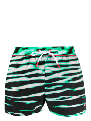

Logo-patch graphic-print swim shorts, Diesel Logo-patch graphic-print swim shorts