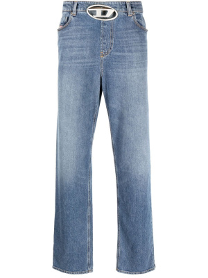 

Straight-leg logo-buckle detail jeans, Diesel Straight-leg logo-buckle detail jeans