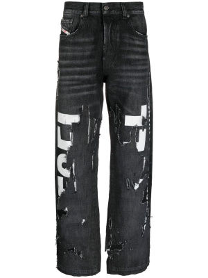 

Ripped-print denim jeans, Diesel Ripped-print denim jeans