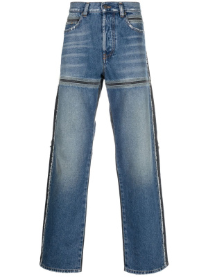 

Stripe-detail straight-leg jeans, Diesel Stripe-detail straight-leg jeans