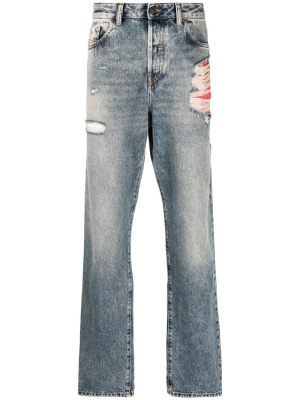 

Distressed-effect straight-leg jeans, Diesel Distressed-effect straight-leg jeans