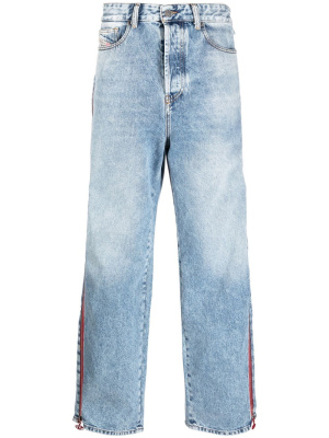 

Side-stripe wide-leg jeans, Diesel Side-stripe wide-leg jeans