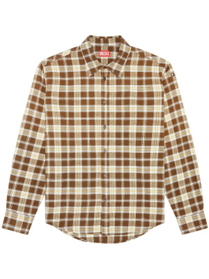 

Checked flannel long-sleeve shirt, Diesel Checked flannel long-sleeve shirt