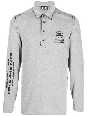 

Logo long-sleeved polo shirt, Diesel Logo long-sleeved polo shirt