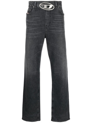

Logo-buckle slim-fit jeans, Diesel Logo-buckle slim-fit jeans
