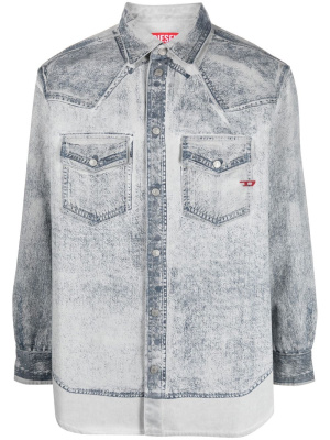 

Denim-print long-sleeved shirt, Diesel Denim-print long-sleeved shirt