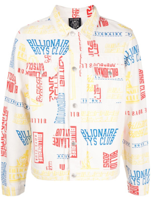 

Logo-print denim jacket, Billionaire Boys Club Logo-print denim jacket