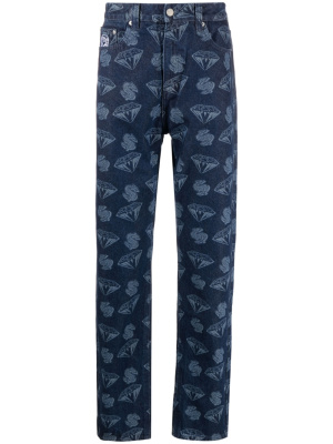 

Graphic-print straight-leg jeans, Billionaire Boys Club Graphic-print straight-leg jeans