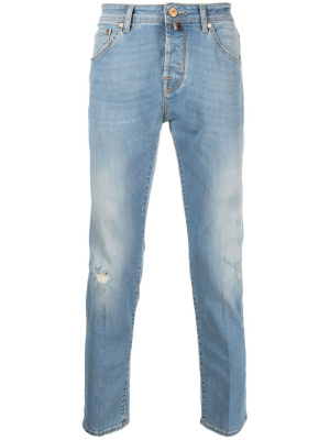 

Distressed-effect slim-fit jeans, Jacob Cohën Distressed-effect slim-fit jeans