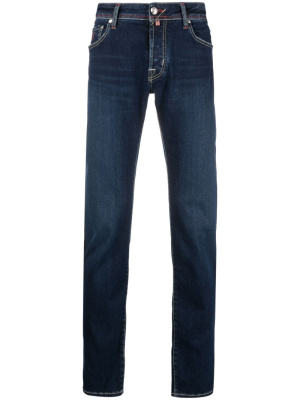 

Logo-embroidered slim-fit jeans, Jacob Cohën Logo-embroidered slim-fit jeans
