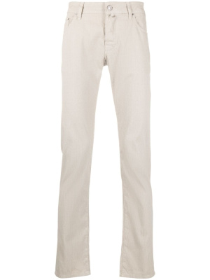 

Embroidered-logo straight-leg trousers, Jacob Cohën Embroidered-logo straight-leg trousers
