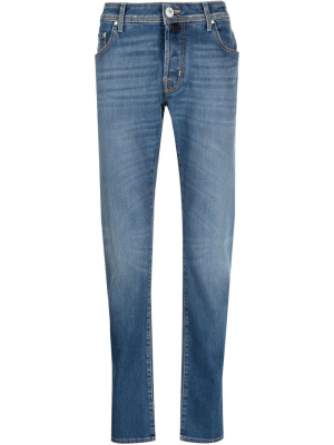 

Logo-embroidered straight-leg jeans, Jacob Cohën Logo-embroidered straight-leg jeans
